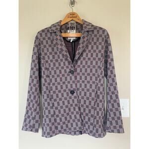 Anthropologie Avec Les Filles Longline Plaid Blazer Jacket Size XS